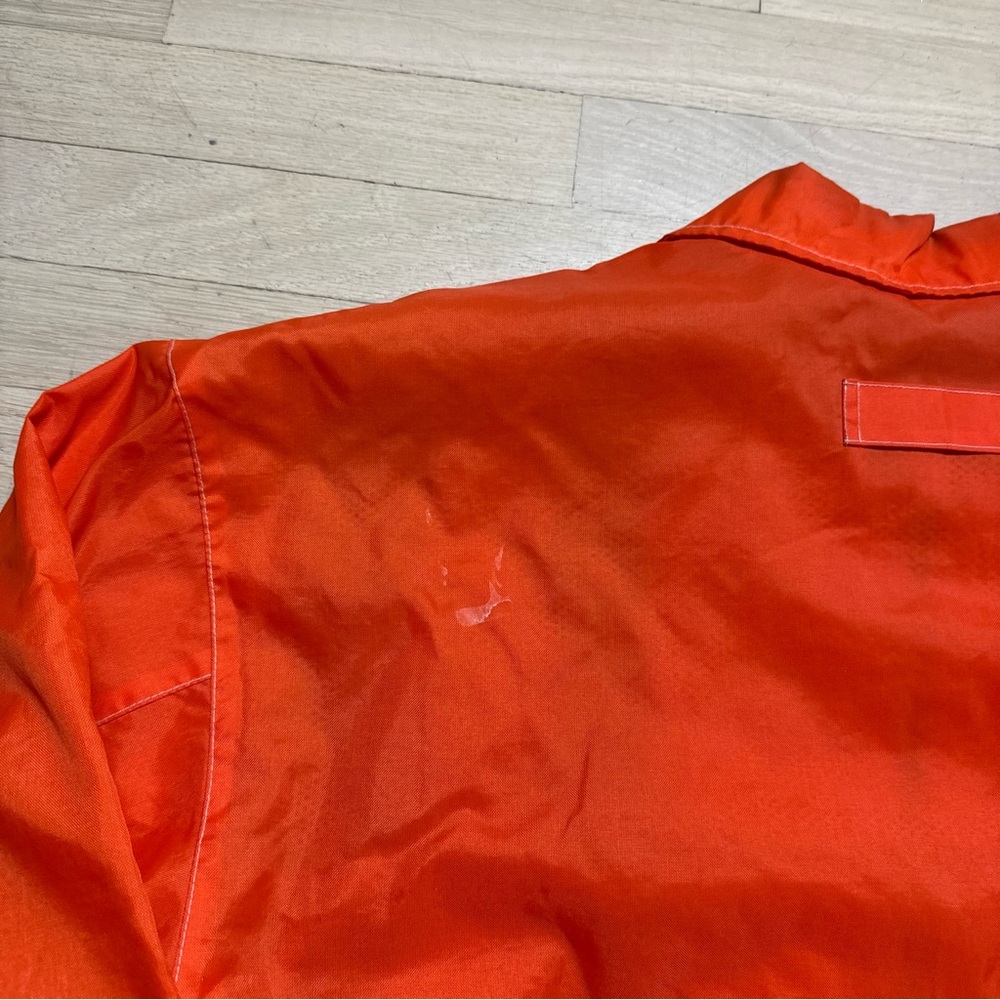 Vintage 90s Great Bear Orange Black Stripe Windbreaker Jacket Mens M Retro - Picture 14 of 15